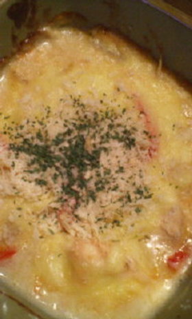豆腐と鶏ささみのヘルシー(?)グラタン☆