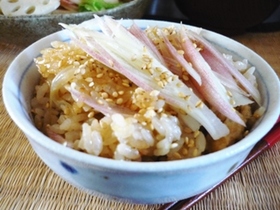 大人の味♬みょうがの炊き込みご飯
