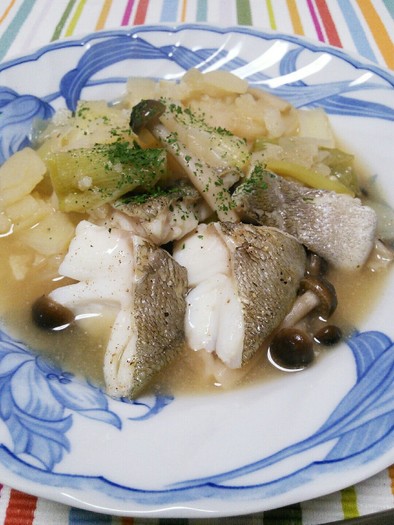 ★ひとり鍋diet第一弾★鱈と葱の洋風鍋の写真