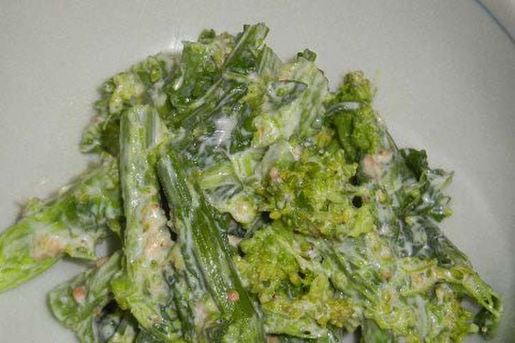 菜の花の味噌マヨネーズ和え ゴマ風味 レシピ 作り方 By まま蔵 クックパッド 簡単おいしいみんなのレシピが370万品