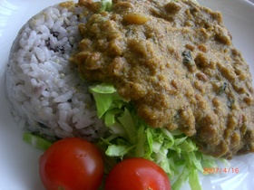 私のカレーの食べ方( *´艸`)