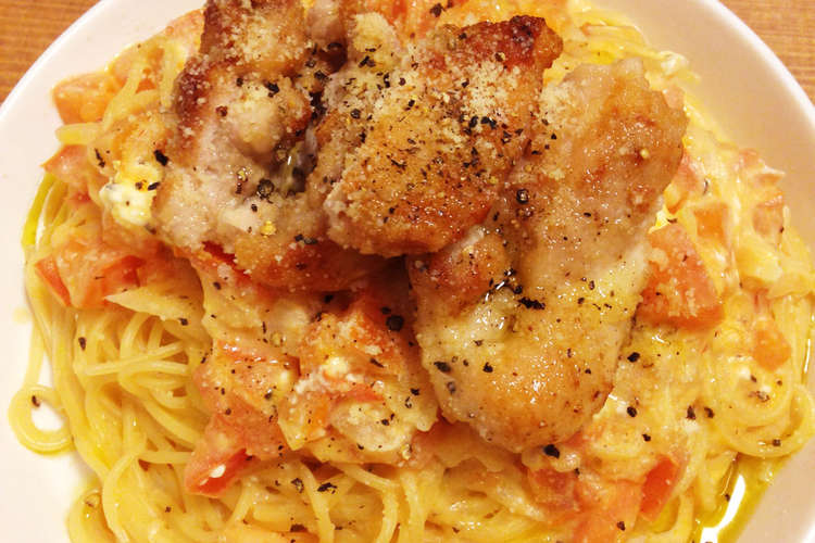 Kiriチーズのトマトクリーム風パスタ レシピ 作り方 By ぽんぽこマフィン クックパッド 簡単おいしいみんなのレシピが360万品