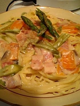 ♪ベーコンのクリームチーズパスタ♪