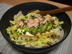 盛り付けるだけ!アボカド豆腐サラダ