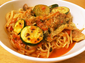 簡単☆トマトきのこパスタ