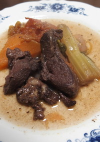 Oku-musashi鹿脛肉の赤ワイン煮