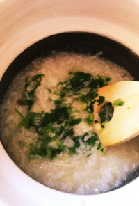 炊飯土鍋で生米から炊く七草粥