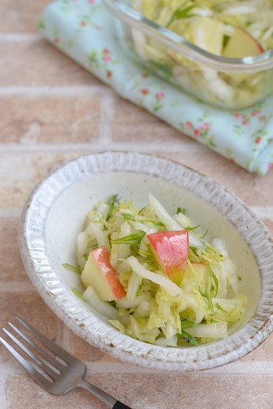 白菜とりんごのさっぱりサラダ【作りおき】の写真