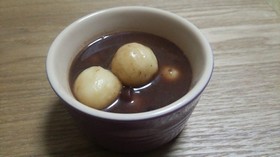 豆腐白玉チョコぜんざい