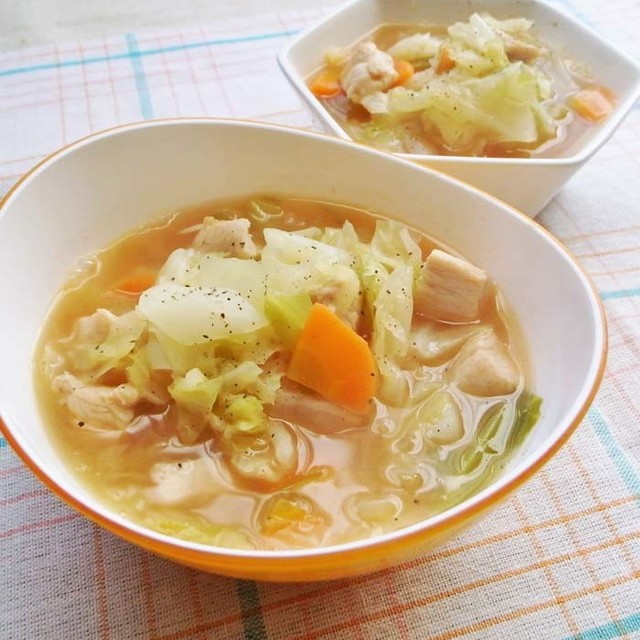 ダイエットに キャベツと鶏胸肉のスープ レシピ 作り方 By Moj クックパッド