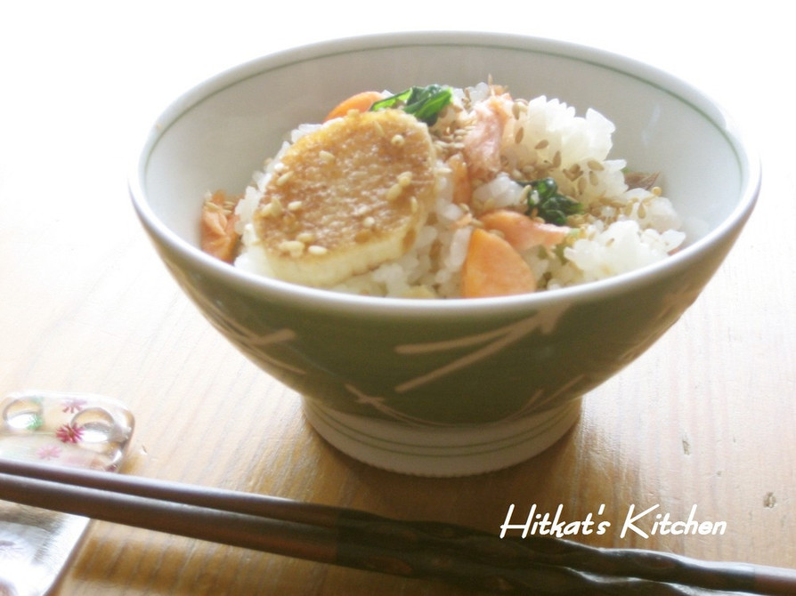 焼き鮭とこんがり長芋で✿混ぜごはんの画像