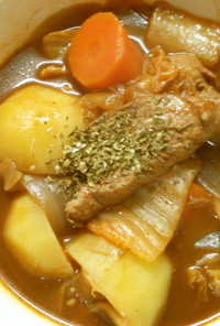 豚ヒレ肉と白菜と野菜のデミグラス煮込み！