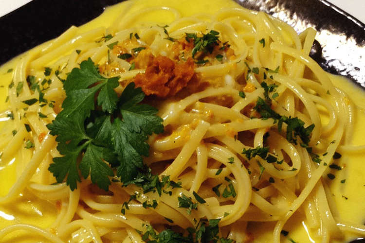 濃厚 塩ウニのパスタ カルボナーラ風 レシピ 作り方 By きのこや クックパッド 簡単おいしいみんなのレシピが375万品