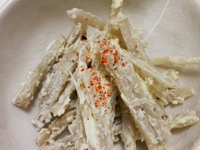 簡単 ごぼうのクリームチーズサラダ レシピ 作り方 By Natsu0025 クックパッド 簡単おいしいみんなのレシピが360万品