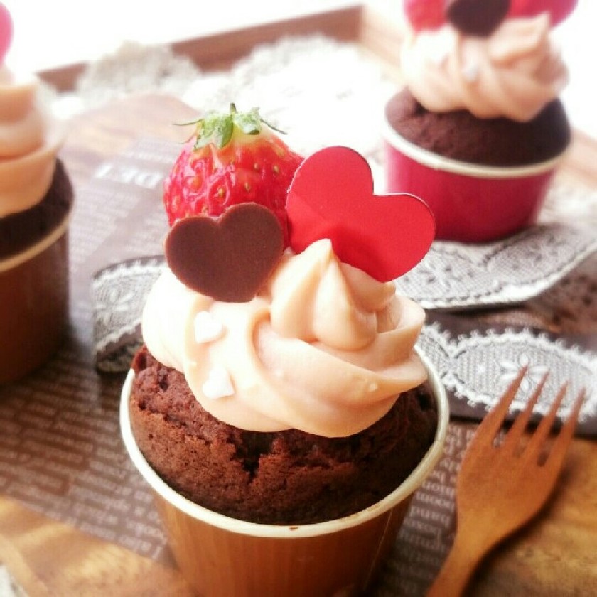 バレンタイン 簡単 チョコカップケーキ by ゆっこ 【クックパッド】 簡単おいしいみんなのレシピが353万品