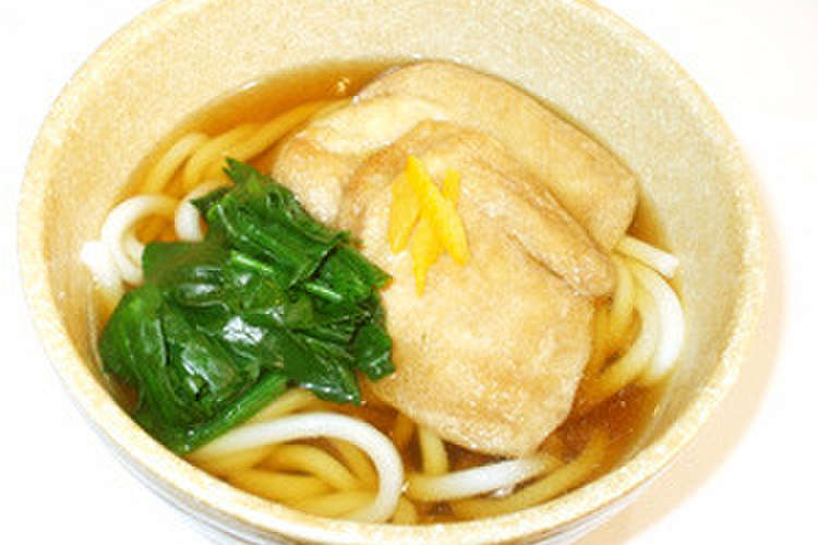 簡単 きつねうどん つゆ 油揚 いなり レシピ 作り方 By 漢方薬のタカキ大林店 クックパッド