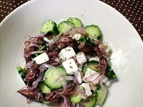 ホタルイカとクリームチーズのサラダ