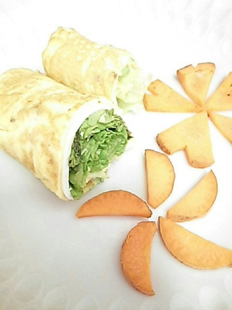 野菜とチーズの3層卵巻きの画像