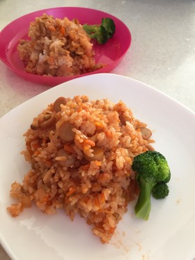 簡単★チキンライス風ケチャップライス