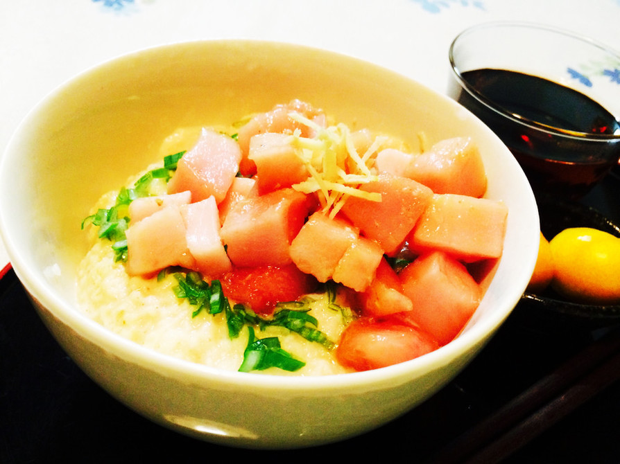 とろ〜り♪マグロと山芋の生姜丼の画像