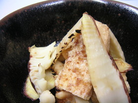 たけのこと揚げのあぶり焼き 生姜醤油