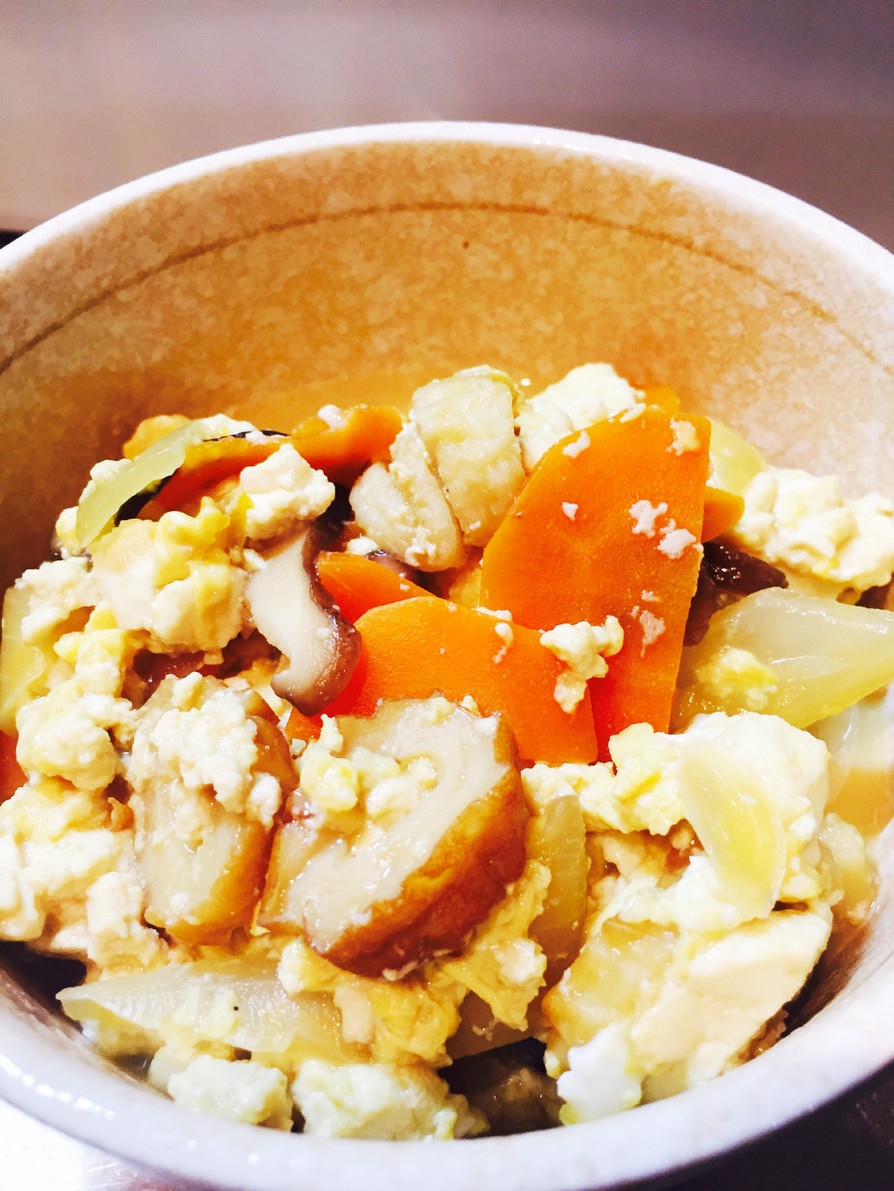 簡単！豆腐と野菜の卵とじ すき焼き風の画像