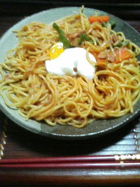 半熟卵のミーゴレン