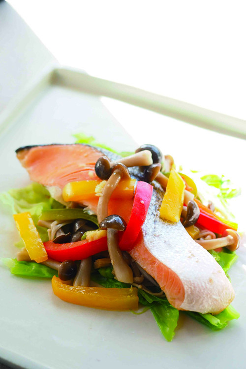 【低糖質】減塩 鮭の野菜鍋蒸しの画像