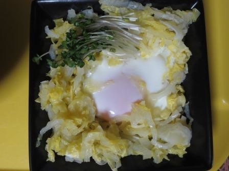 白菜で巣ごもり卵シャンタン味の画像