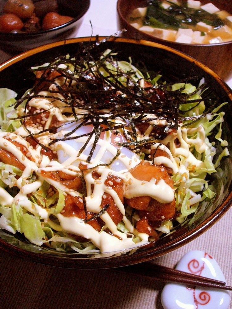 ロコモコ風✼照りたま丼の画像