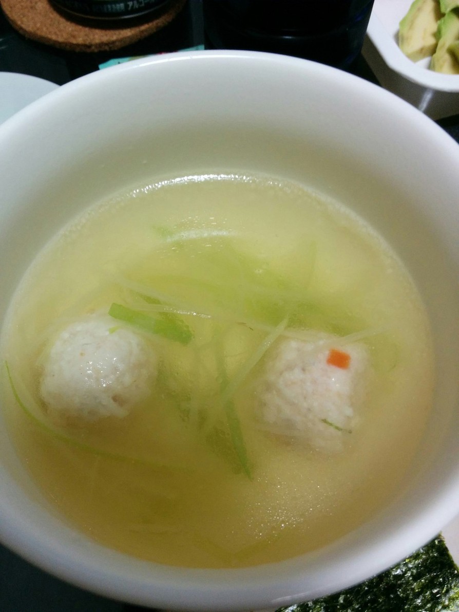 簡単鶏団子中華スープの画像