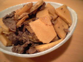 たけのこと牛肉のうま煮