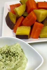簡単‼アボカドディップの温野菜サラダ