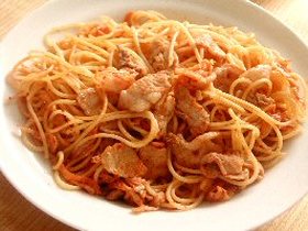 豚キムパスタ