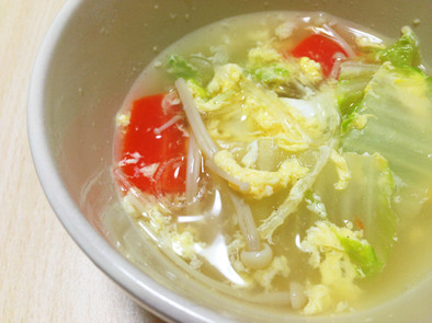 白菜春雨スープの写真