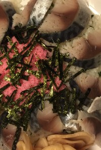 しめサバのちらし寿司　紫蘇酢飯でさっぱり