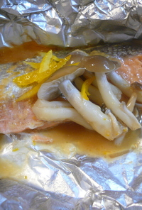 鮭の柚子味噌ホイル焼き