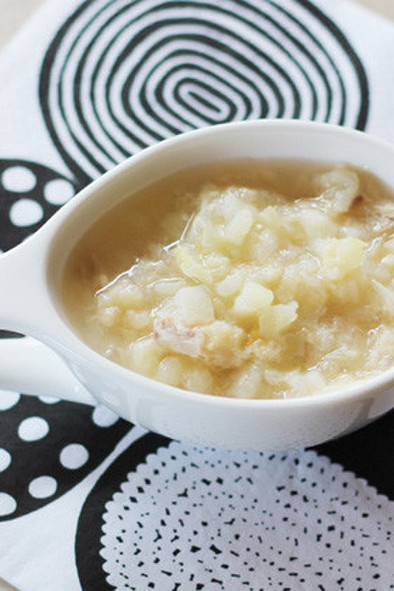 【離乳食初期】ポテトと魚の和風スープの写真