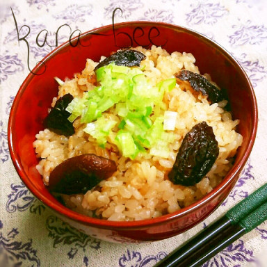 簡単♡ツナと干し椎茸の中華炊き込みご飯の画像
