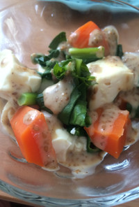 簡単☆豆腐でヘルシー温野菜サラダ