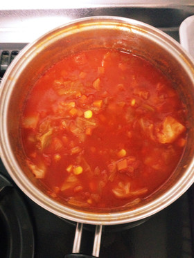 からだ喜ぶ野菜たっぷりトマトスープ♪