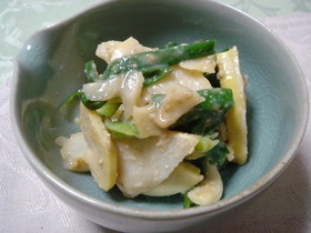 旬のお惣菜♪筍とわけぎの酢味噌和え