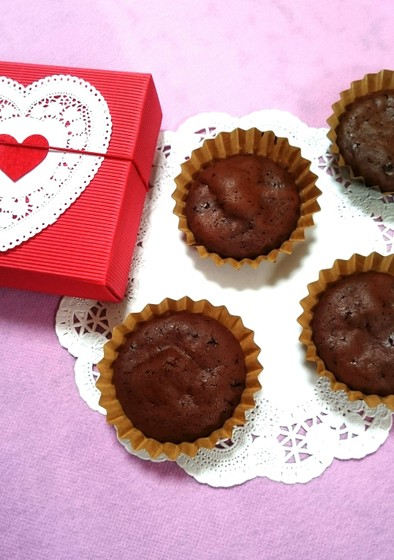 バレンタインに♡簡単チョコプチケーキの写真