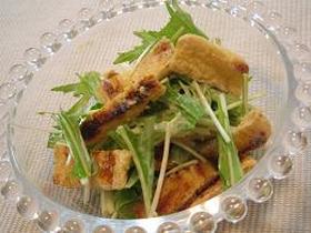水菜&お揚げのサラダ☆胡麻マヨソース