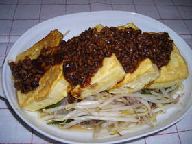 豆腐ステーキ・肉味噌かけ