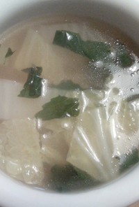 生姜たっぷり　白菜スープ