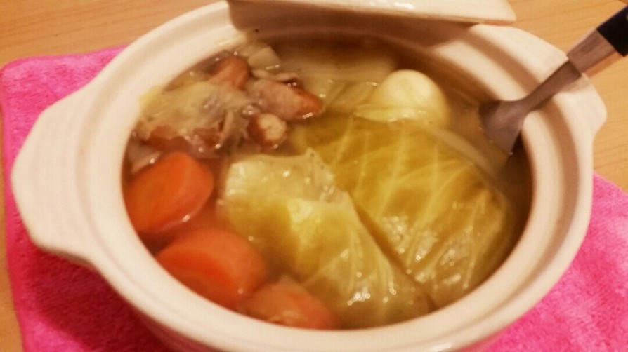 簡単ポカポカ～☆土鍋でポトフ風スープの画像