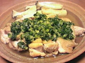 ◎鶏もも肉の万能ねぎソースがけ