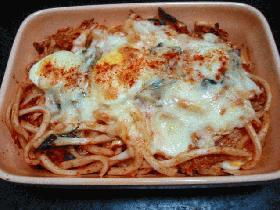 オーブン焼き牡蠣キムチうどん