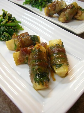 筍の豚バラ巻き♪柚子胡椒風味